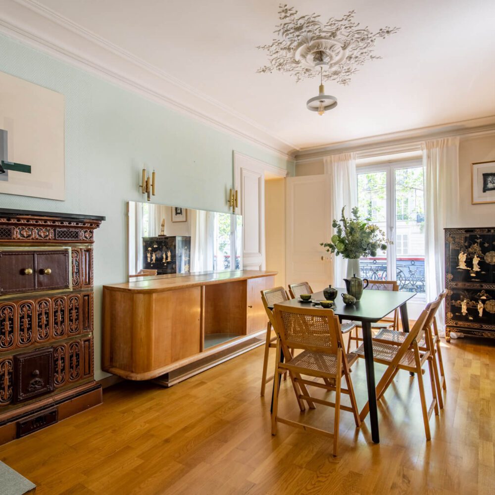 Zoom sur la salle à manger. Vente d'un appartement à Paris 12. Immobilière 21juin