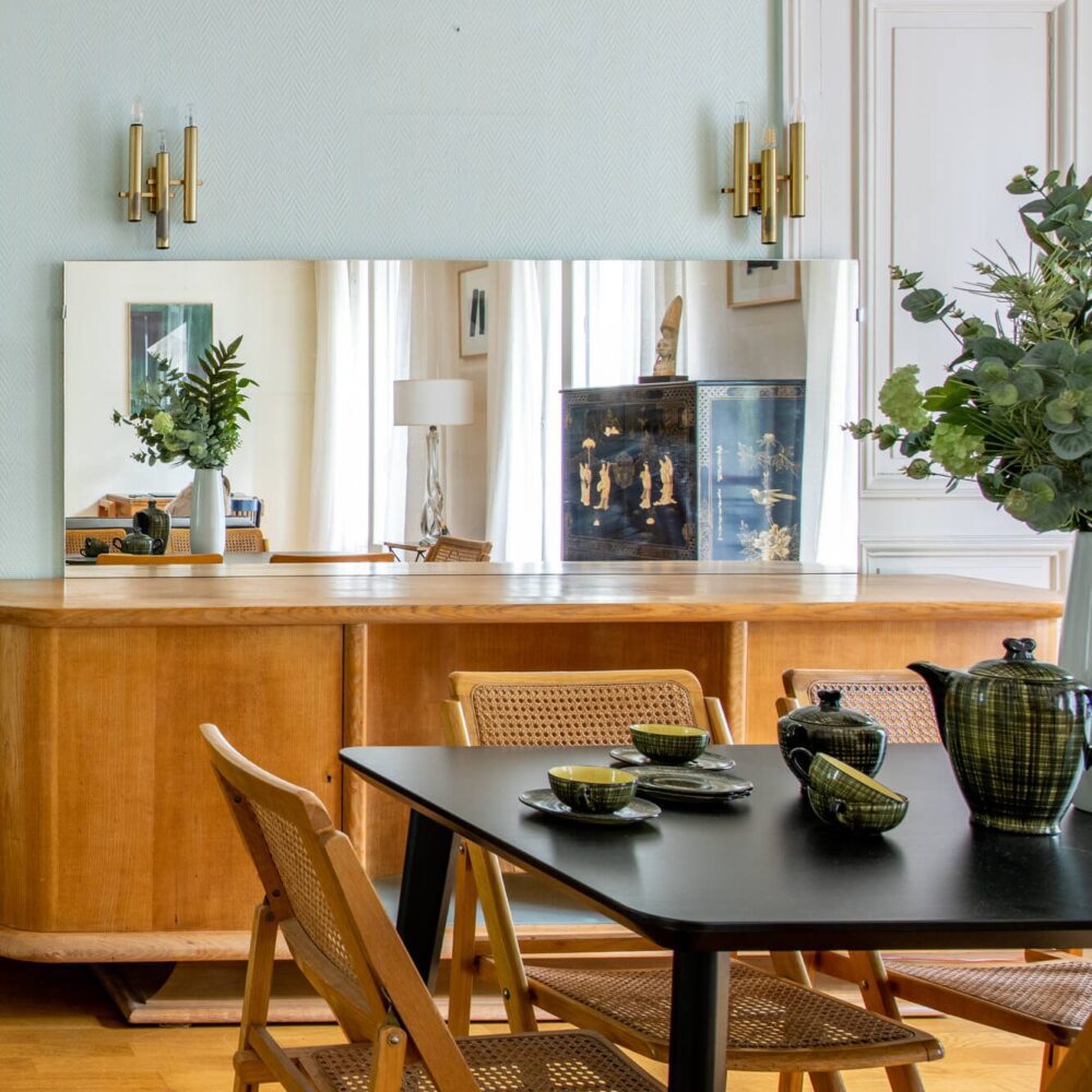 Détail de la salle à manger d'un appartement en vente à Paris 12 par 21juin.immo