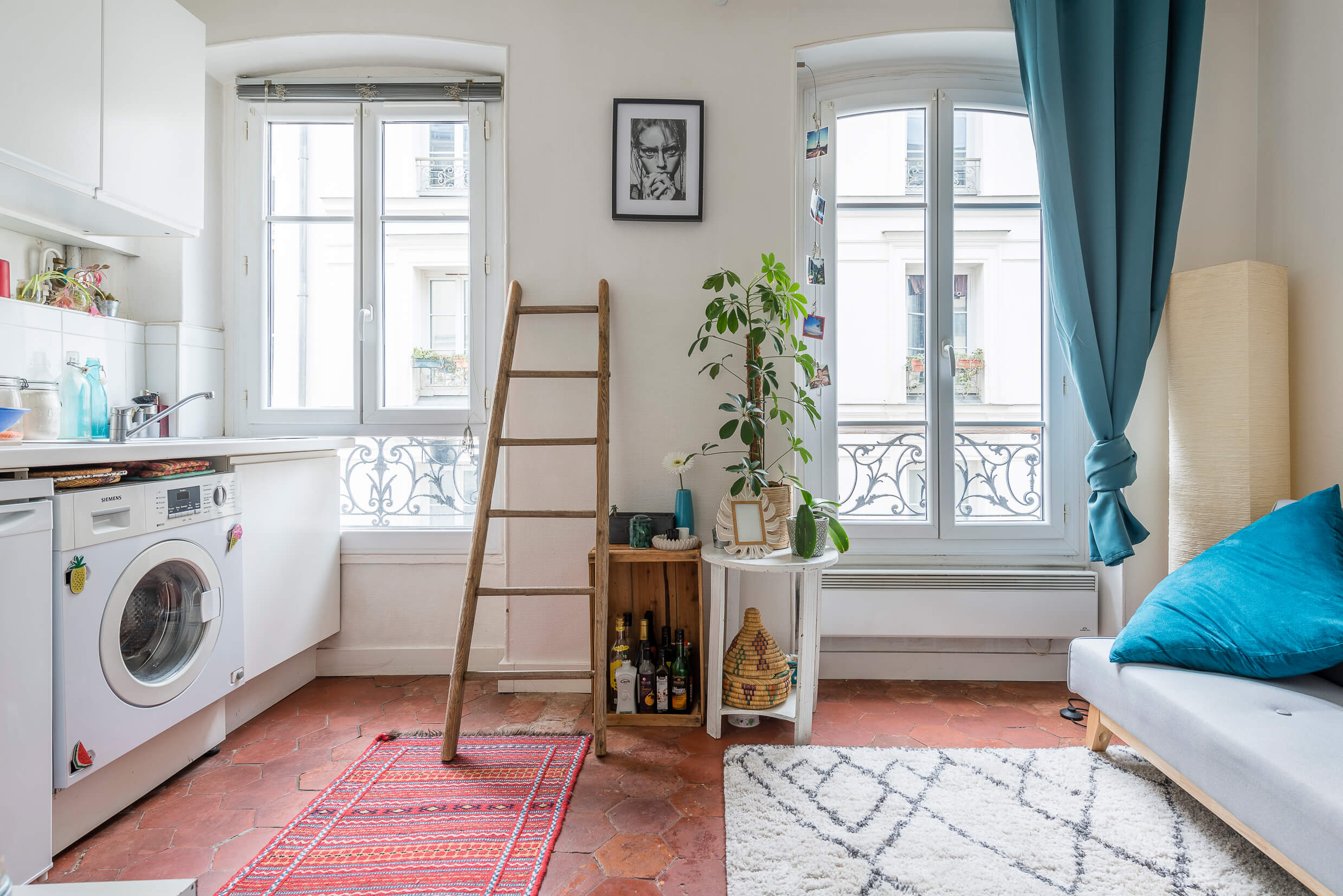 vue large du séjour d'un appartement en vente rue de Vaucouleurs dans le quatier Oberkampf, Jean-Pierre Timbaud à Paris 11. 21juin.immo